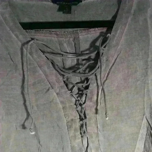 Rock & Republic womens tunic purplish gray top S - Picture 4 of 6
